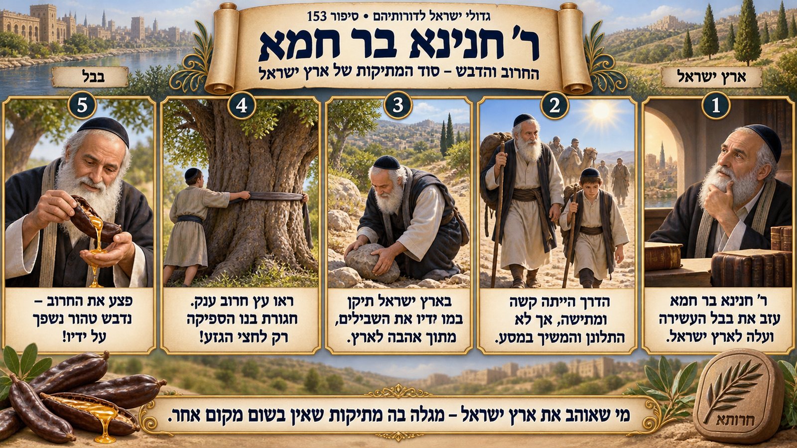 תמונת סיכום — ר' חנינא בר חמא: ר' חנינא בר חמא